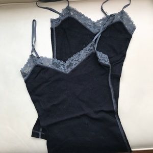 Black Lace Camisole Set of Two
